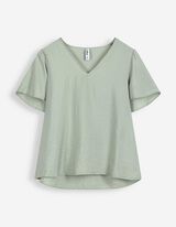 Blusenshirt - einfarbig - t&uuml;rkis