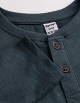 Longsleeve - Knoopsluiting - donkerblauw