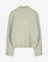 Pullover - Stehkragen - grün