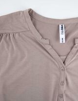 koszulka z długim rękawem - dekolt serafino - bez