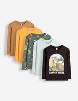 Langarmshirt - 5er-Pack