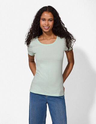 T-shirt - Met stretch - lichtgroen
