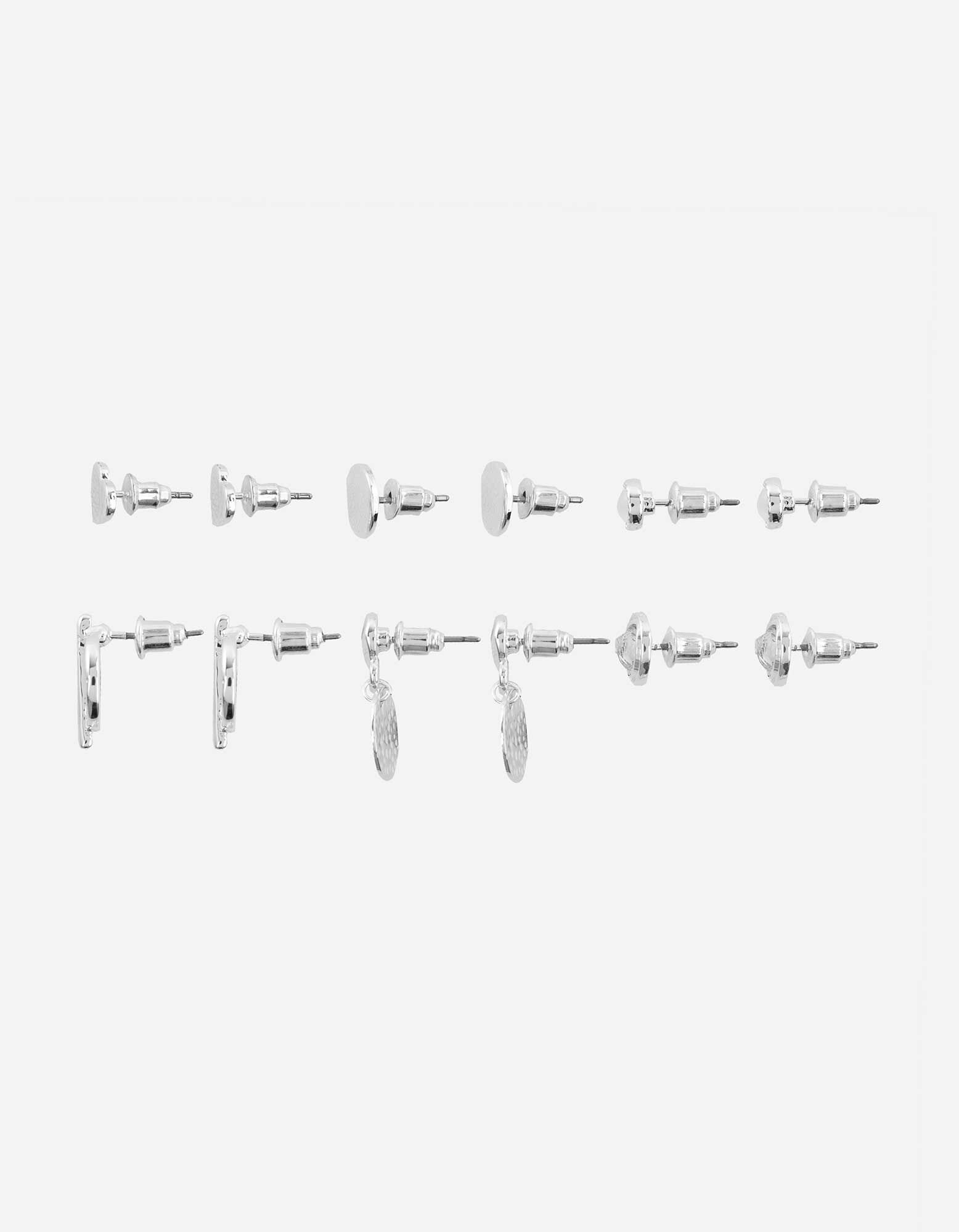 Oorbellen - Set van 6 - zilver