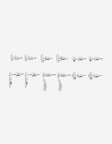 Oorbellen - Set van 6 - zilver