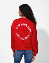 Sweatshirt - R&uuml;ckenprint - rot