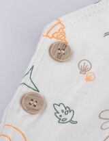 Sada tričko a pracovních kalhotách - Vzor po celé ploše - bílá