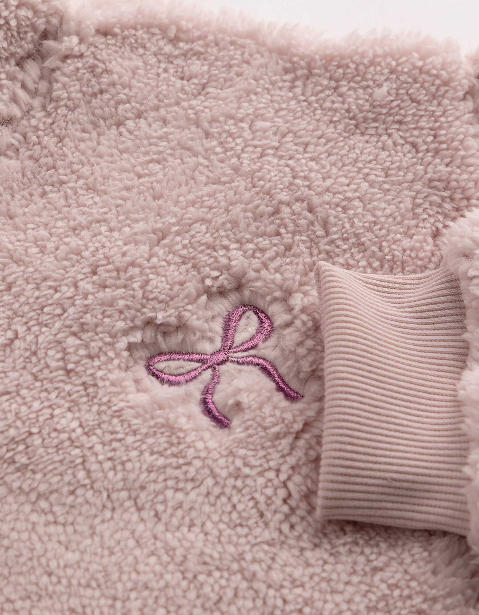 Hoodie - Pl&uuml;sch - Rosa