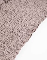 Langarmshirt - Crinkle-Optik - beige