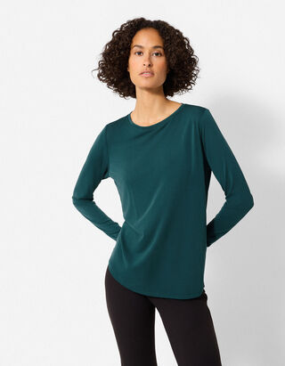 Longsleeve - Ademend - Petrolblauw