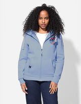 Sweatjacke - Kangurutasche - hellblau