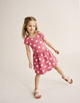 Haljina - &Scaron;areni print - ruzicasta