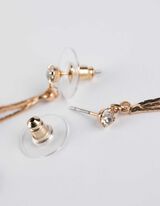 Ohrringe - Ziersteine - goldfarben