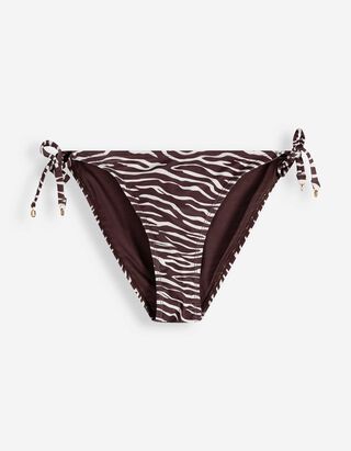 Bikinislip - Seitliche Schn&uuml;rungen - dunkelbraun