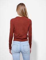 Kardig&aacute;n - Gomb&iacute;kov&aacute; li&scaron;ta - tmavocervena