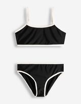 Set aus Bikinitop und Bikinislip - Elastischer Bund - schwarz