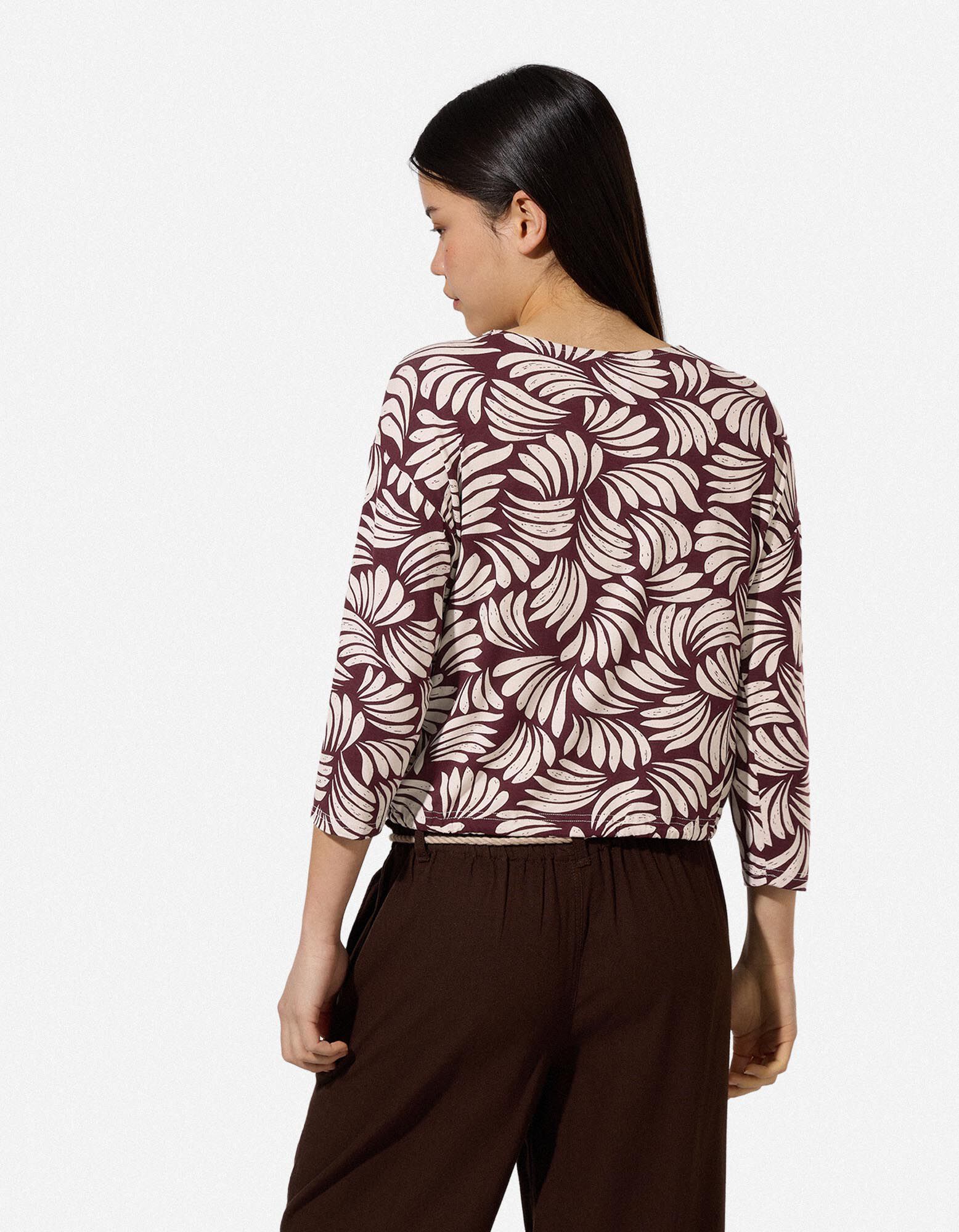 Maglia - Con nodi - Rosso scuro