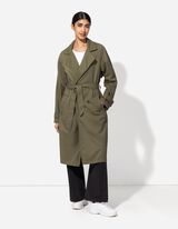 trencz - miękki materiał - ciemny zielony