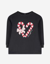 Set aus Sweatshirt und Leggings - Baumwoll-Mix - dunkelgrau