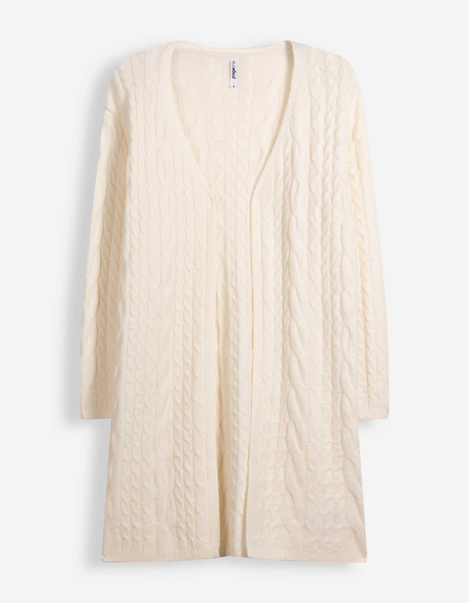 Longcardigan - Zopfstrick - Off-White