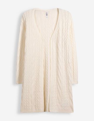 Longcardigan - Zopfstrick - Off-White