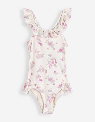 Badeanzug - Strukturiertes Material - wei&szlig;