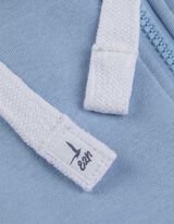 Sweatjacke - Kangurutasche - hellblau