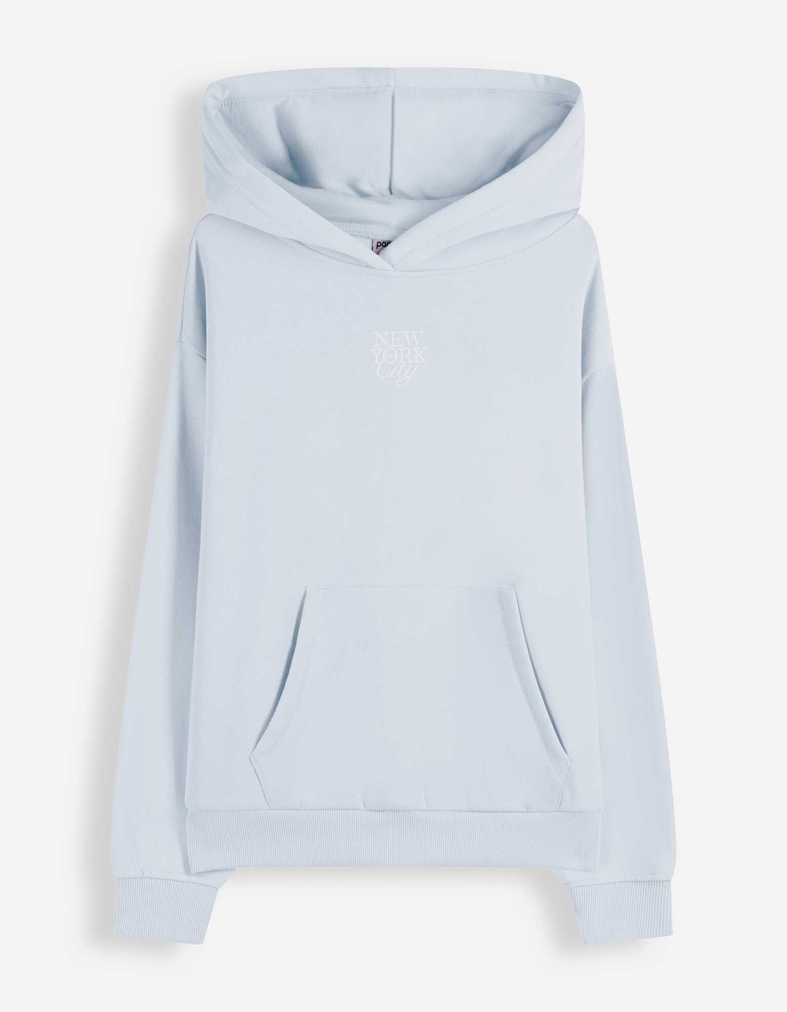 Hoodie - Print - Hellblau