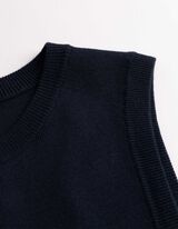 Top in maglia - Abbottonatura - blu scuro