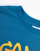 Tričko s dlhými rukávmi - Predná potlač - tyrkysovy