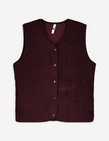 Teddyweste - Teddyfell - dunkellila