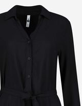 Blusa lunga - LENZING&trade; ECOVERO&trade; - nero