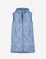 Gilet lungo - Cappuccio con coulisse - blu