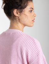 Kardiganas - Grubus mezginys - sviesiai rozinis