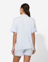 Pyžamov&yacute; set trička a &scaron;ortek - Jednobarevn&eacute; - svetle  modra