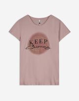 T-Shirt - Glitzerprint - lila
