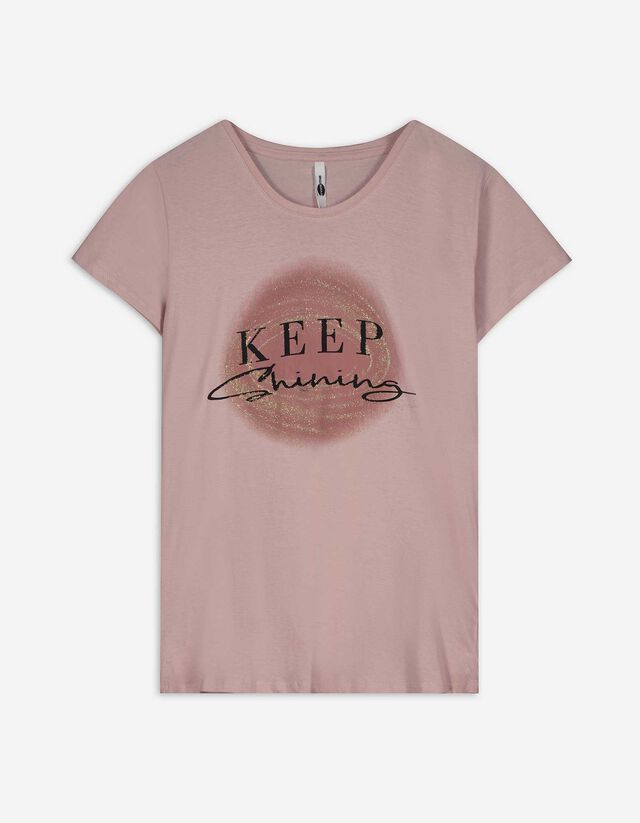 T-Shirt - Glitzerprint - lila