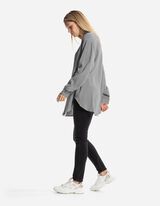 Košeľová blúzka - Mušelín - seda