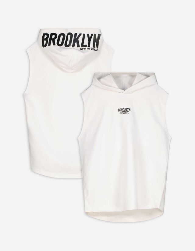 Sweatshirt - Regular fit - wit