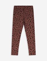 Leggings - Allover-Print - dunkelbraun