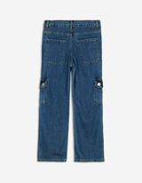 Farmernadr&aacute;g - Enyh&eacute;n bőv&uuml;lő fazon - k&eacute;k