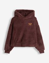 Hoodie - Pl&uuml;sch - Braun