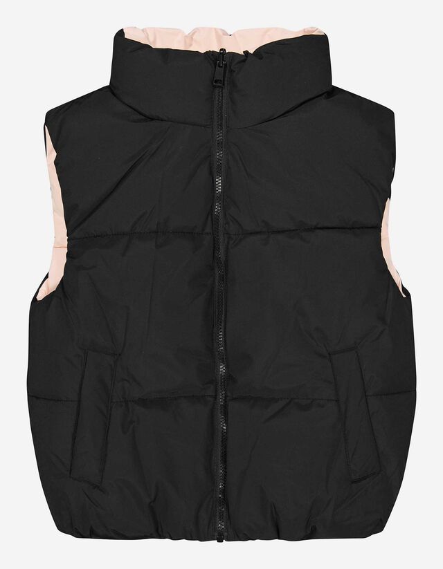 Vestă matlasată - Reversibil - Negru