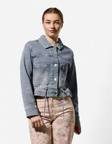 Denim jack - Tunnelkoord in de zoom - blauw