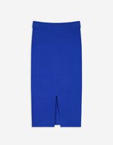 Gebreide rok - Viscosemix - donkerblauw