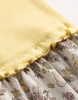 Robe - Imprim&eacute; all-over - Jaune clair