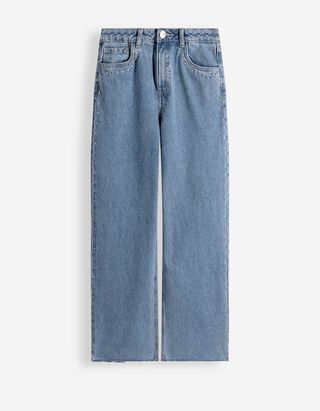 Jeans - Nietenbesatz - blau