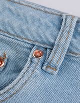 Pantaloni scurți - Talie &icirc;naltă - Albastru deschis