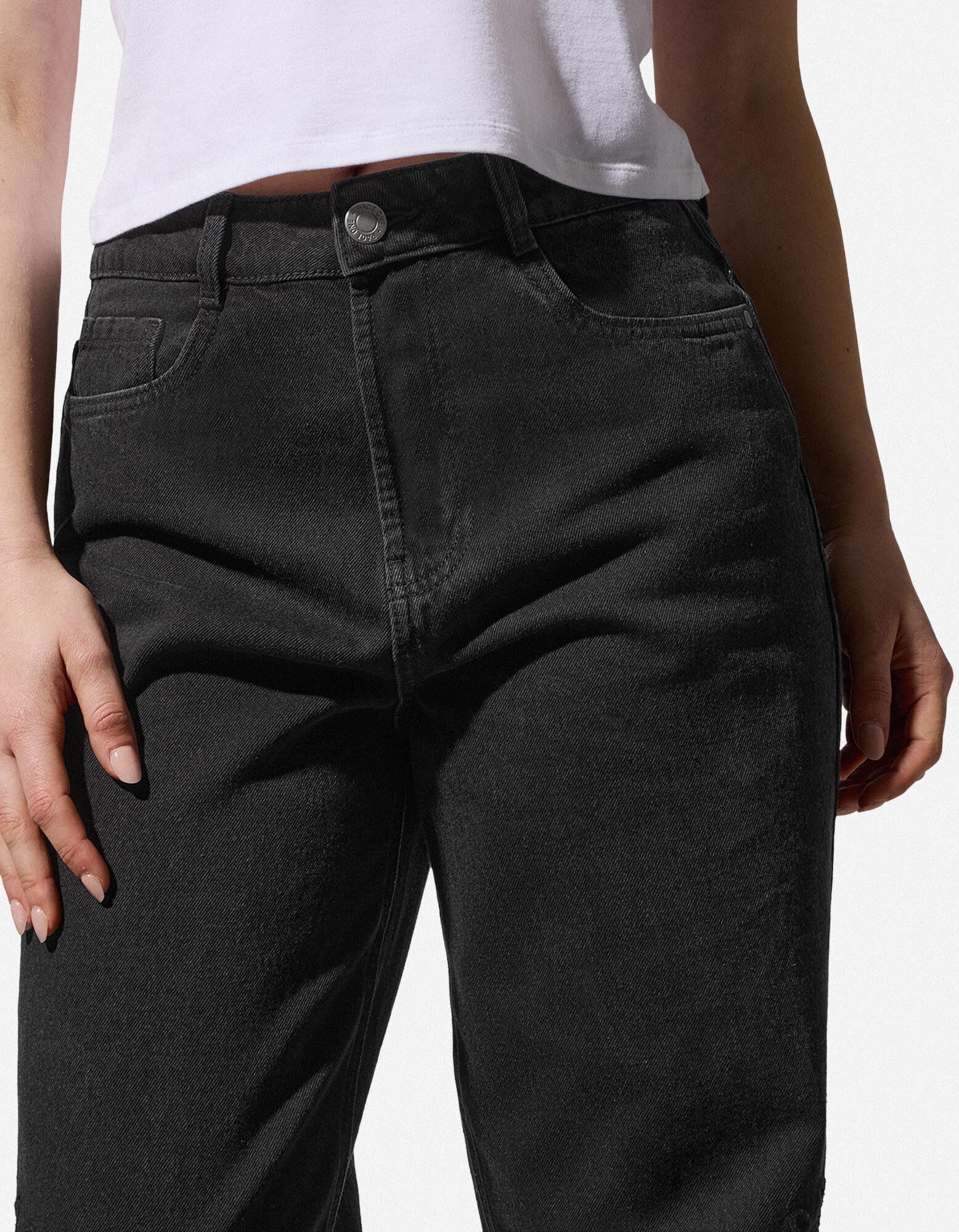 Jeans - Straight Fit - Schwarz