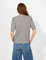 Cardigan - Knopfleiste - grau
