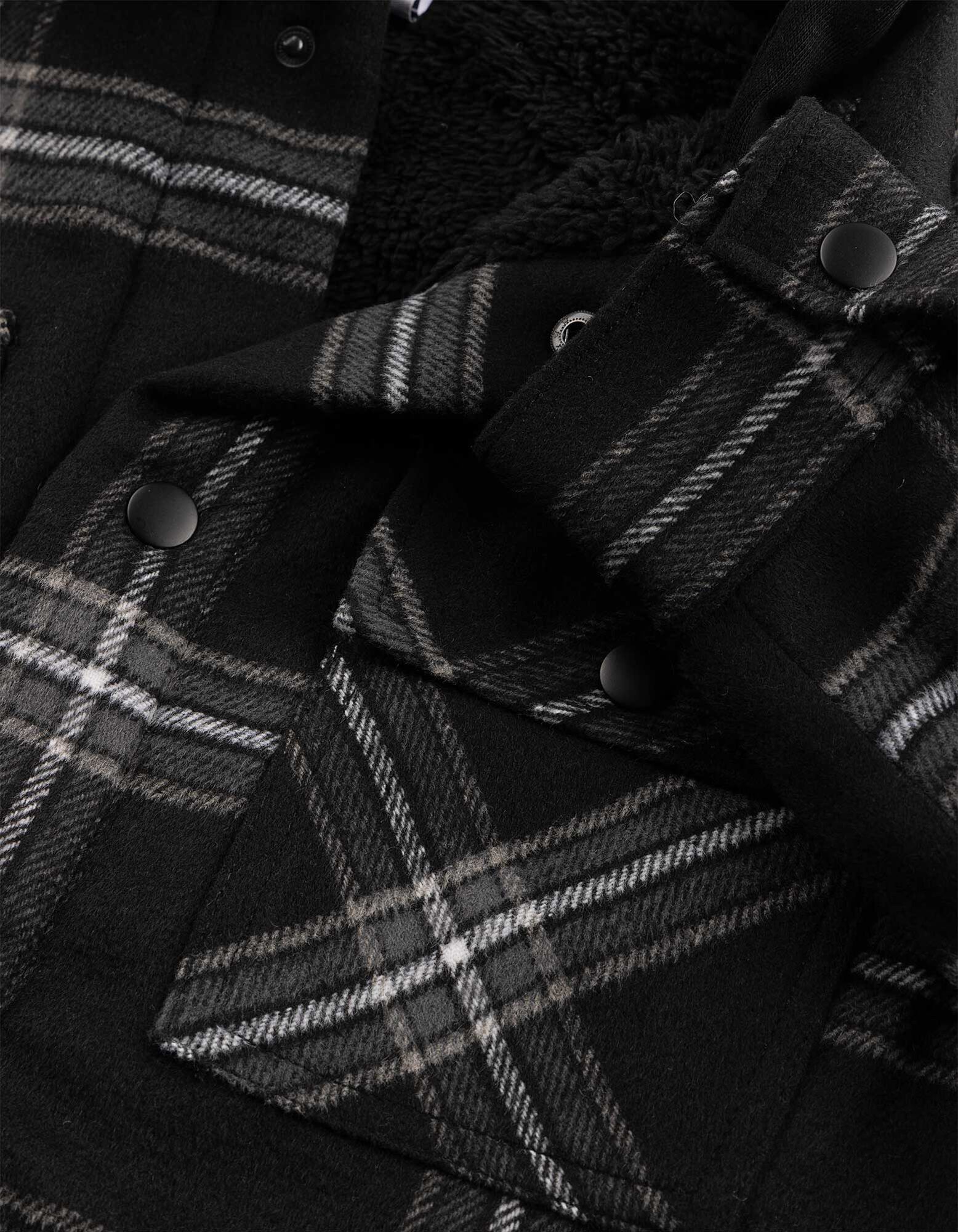 Hemdjacke - Oversized Fit - Schwarz